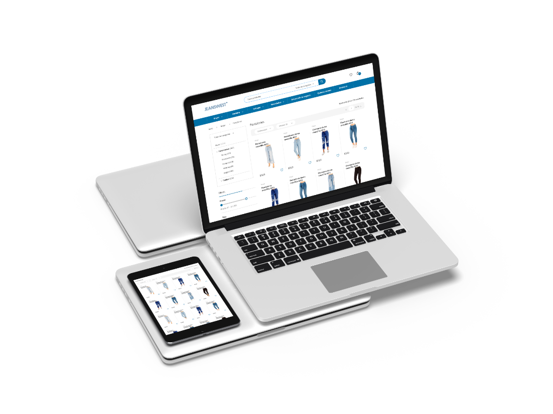 Computer and tablet with ilustrations of Omaca